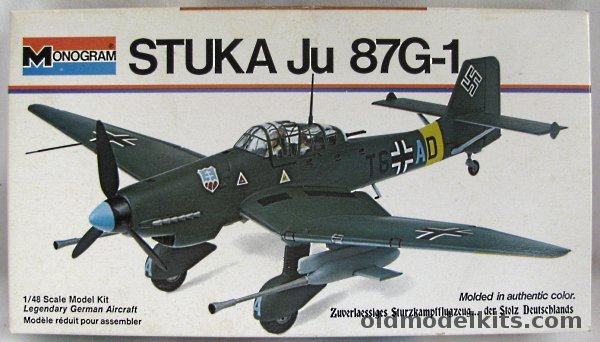 Monogram 1/48 Junkers Ju-87 G-1 Stuka - Rudel - White Box Issue, 6840 plastic model kit